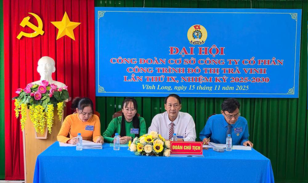 Đại hội đại biểu Công đoàn cơ sở Công ty cổ phần Công trình đô thị Trà Vinh nhiệm kỳ 2025-2030